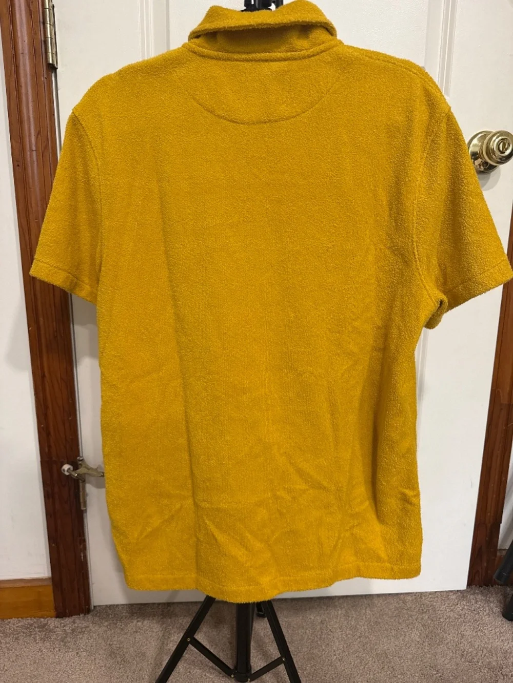 J. Crew Mustard Terry Polo